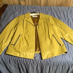 Genuine Leather Brown/Green Jacket